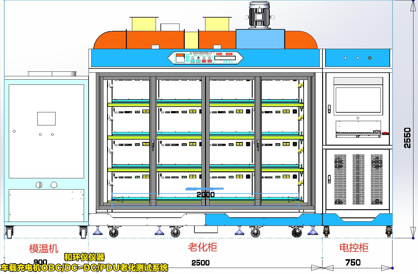 車載充電機(jī)OBC/DC-DC/PDU老化測試系統(tǒng)(圖1)
